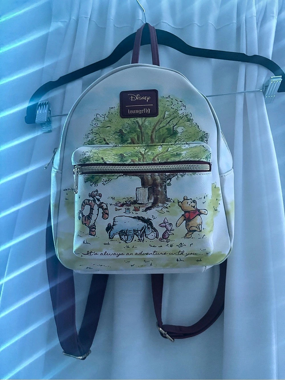 Loungefly Winnie the Pooh MINI Backpack in White & Green